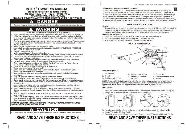 Imagen de la primera página del manual del dispositivo AP619A