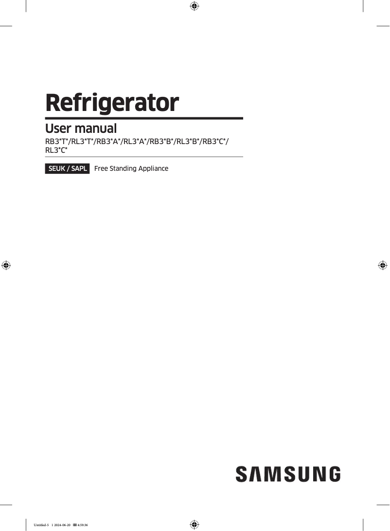 Imagen de la primera página del manual del dispositivo RL34T675ES9