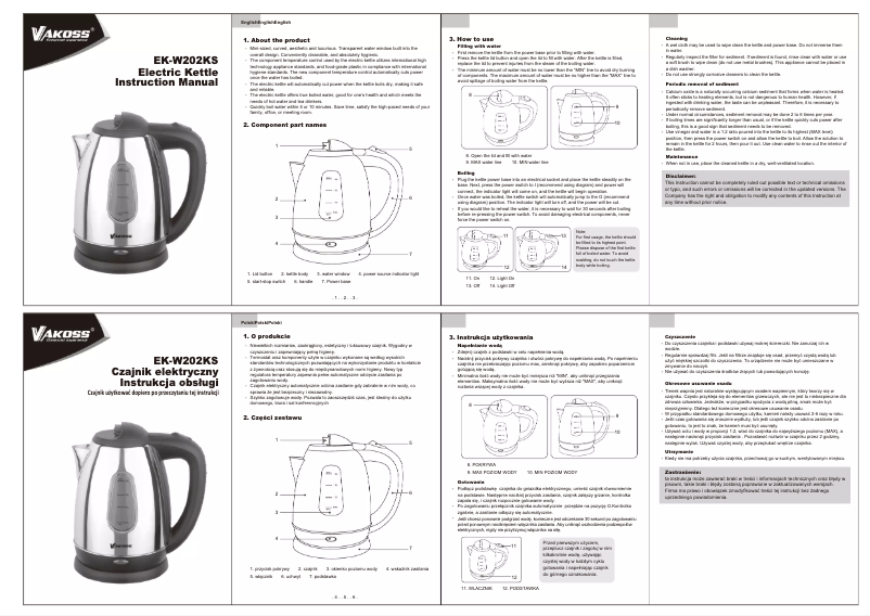 Página 1 del manual Manual de usuario Vakoss EK-W202KS