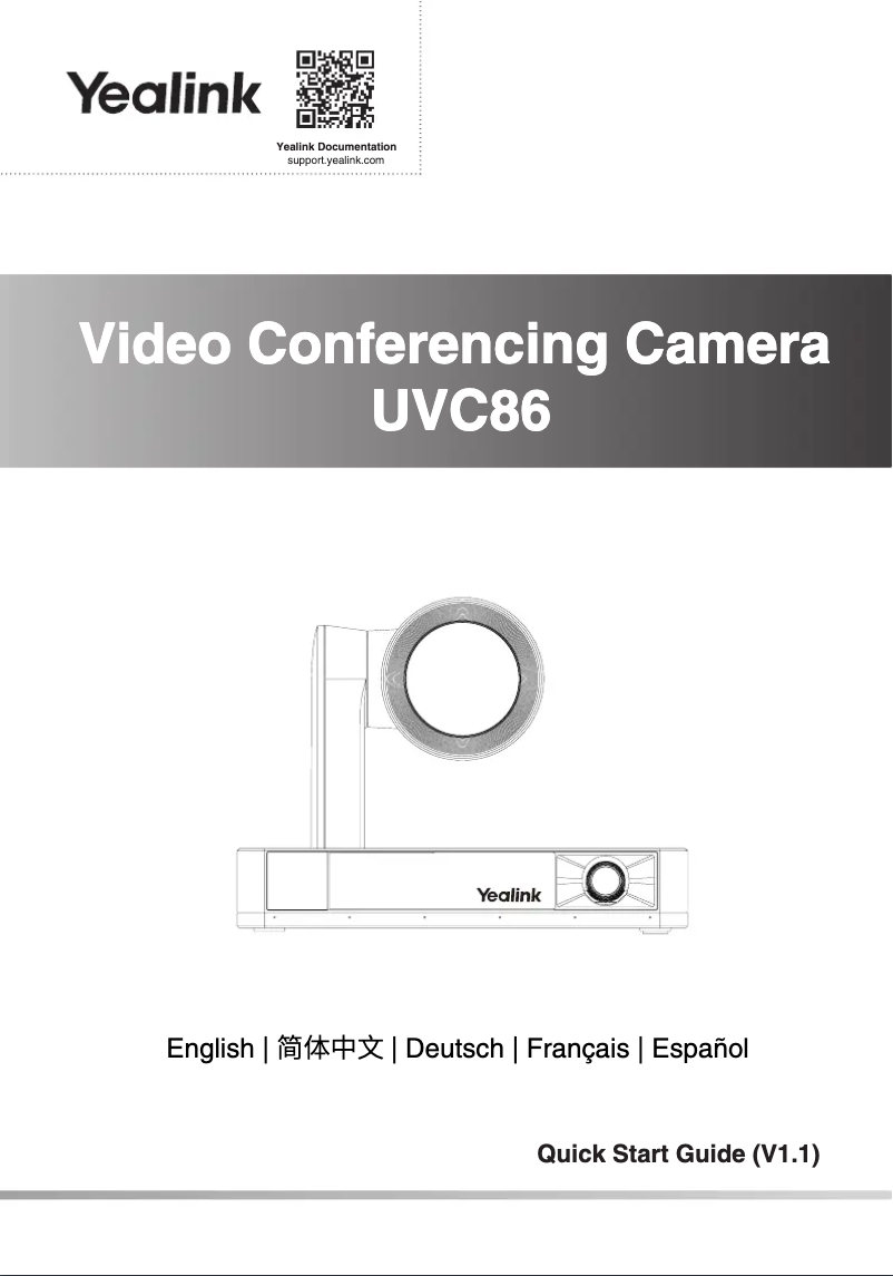 Página nº 1 - Guía de inicio rápido Yealink UVC34