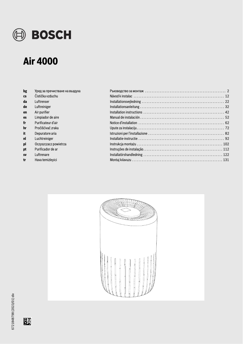 Imagen de la primera página del manual del dispositivo Air 4000