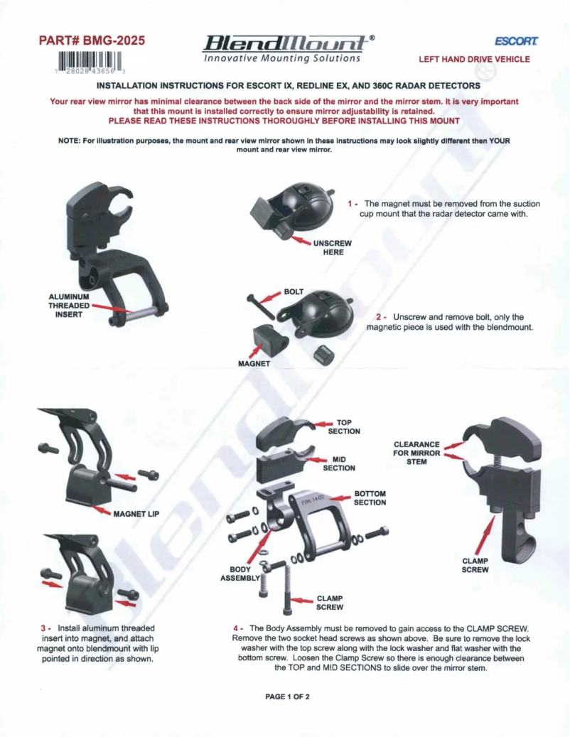 Imagen de la primera página del manual del dispositivo BMG-2025