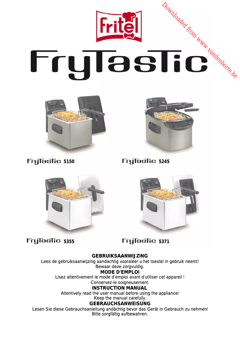 Imagen de la primera página del manual del dispositivo FryTastic 5371