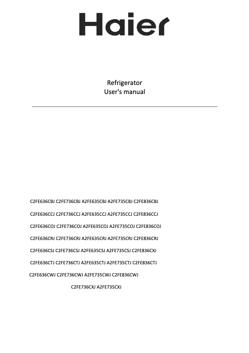 Imagen de la primera página del manual del dispositivo C2FE736CTJ