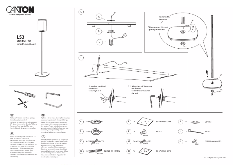 Página 1 del manual Manual de usuario Canton LS 3