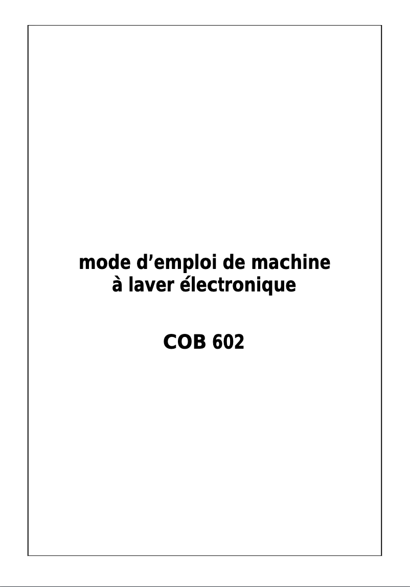 Imagen de la primera página del manual del dispositivo COB602