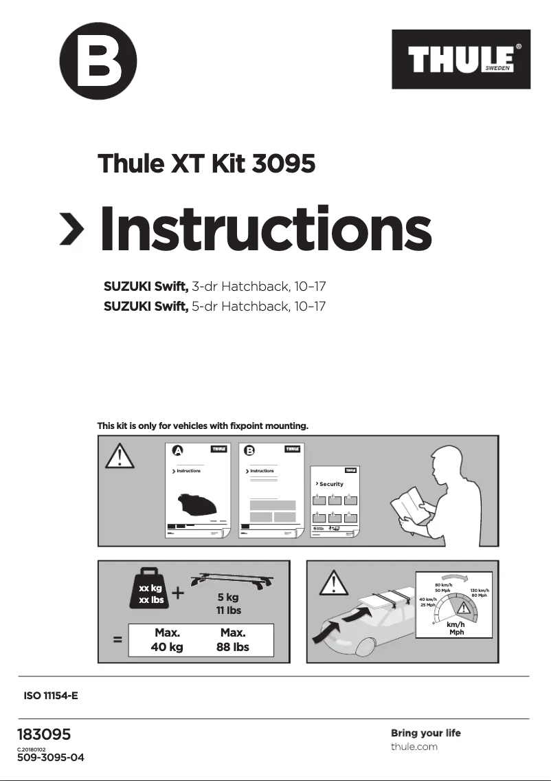 Página nº 1 - Manual de usuario Thule XT Kit 3095