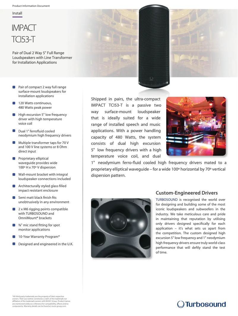 Imagen de la primera página del manual del dispositivo Impact TCI53-T