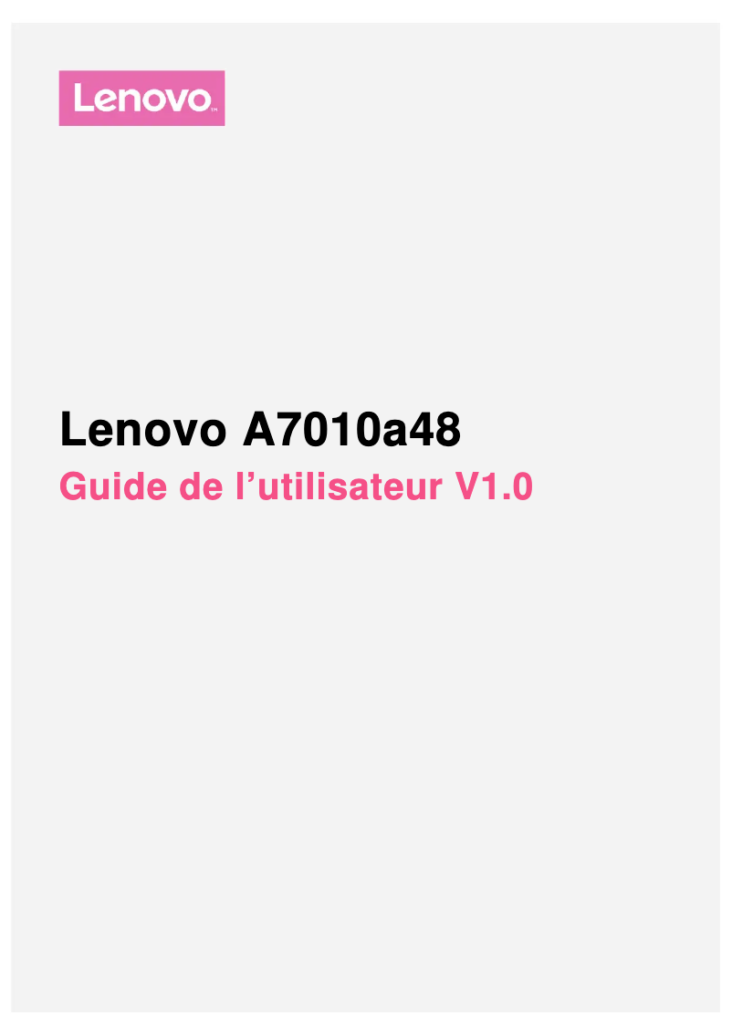 Página nº 1 - Manual de usuario Lenovo A7010