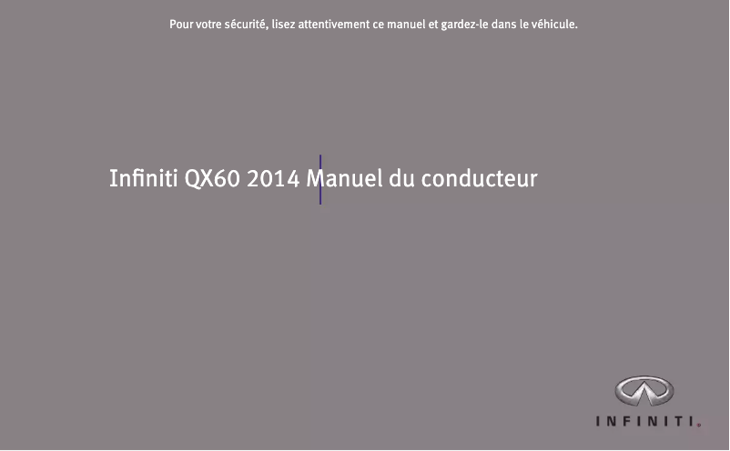 Imagen de la primera página del manual del dispositivo QX60 (2014)