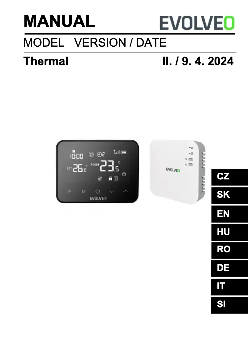 Imagen de la primera página del manual del dispositivo Thermal