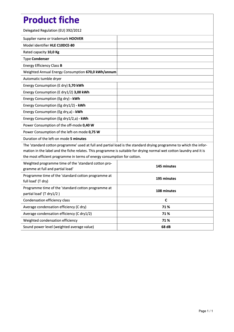 Imagen de la primera página del manual del dispositivo HLE C10DCE-80