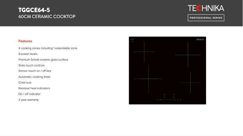 Imagen de la primera página del manual del dispositivo TGGCE64-5