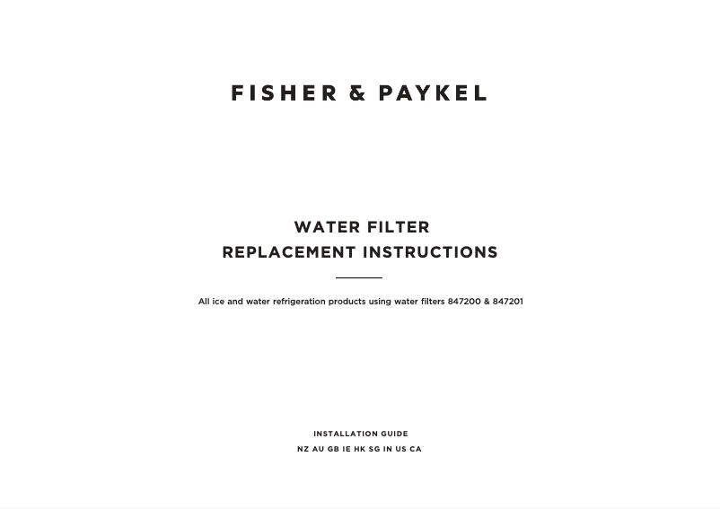 Página 1 del manual Guía de instalación Fisher & Paykel RF442BRXFDU5