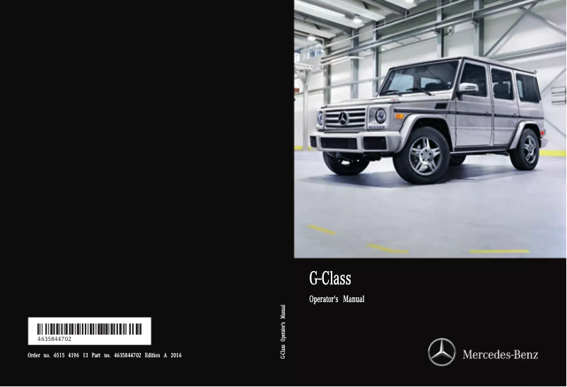 Página nº 1 - Manual de usuario Mercedes-Benz G 550 (2016)