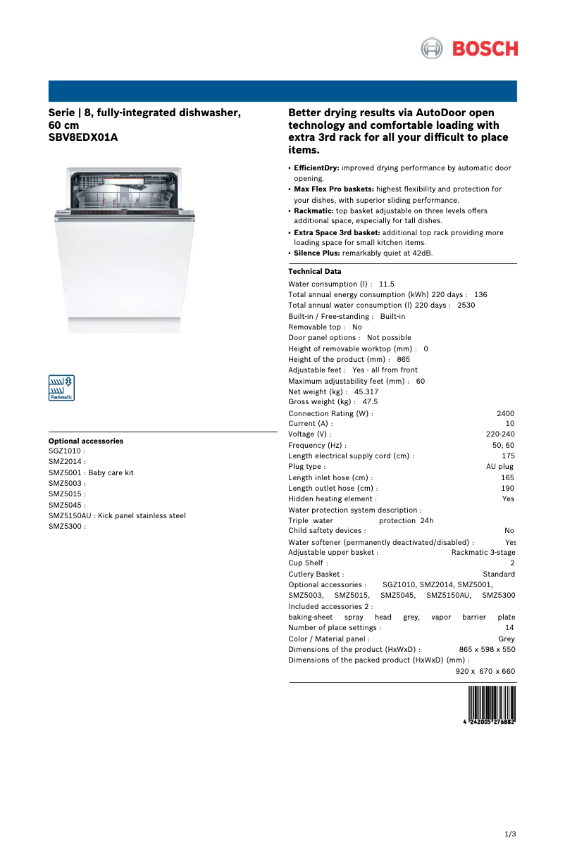 Imagen de la primera página del manual del dispositivo SBV8EDX01A