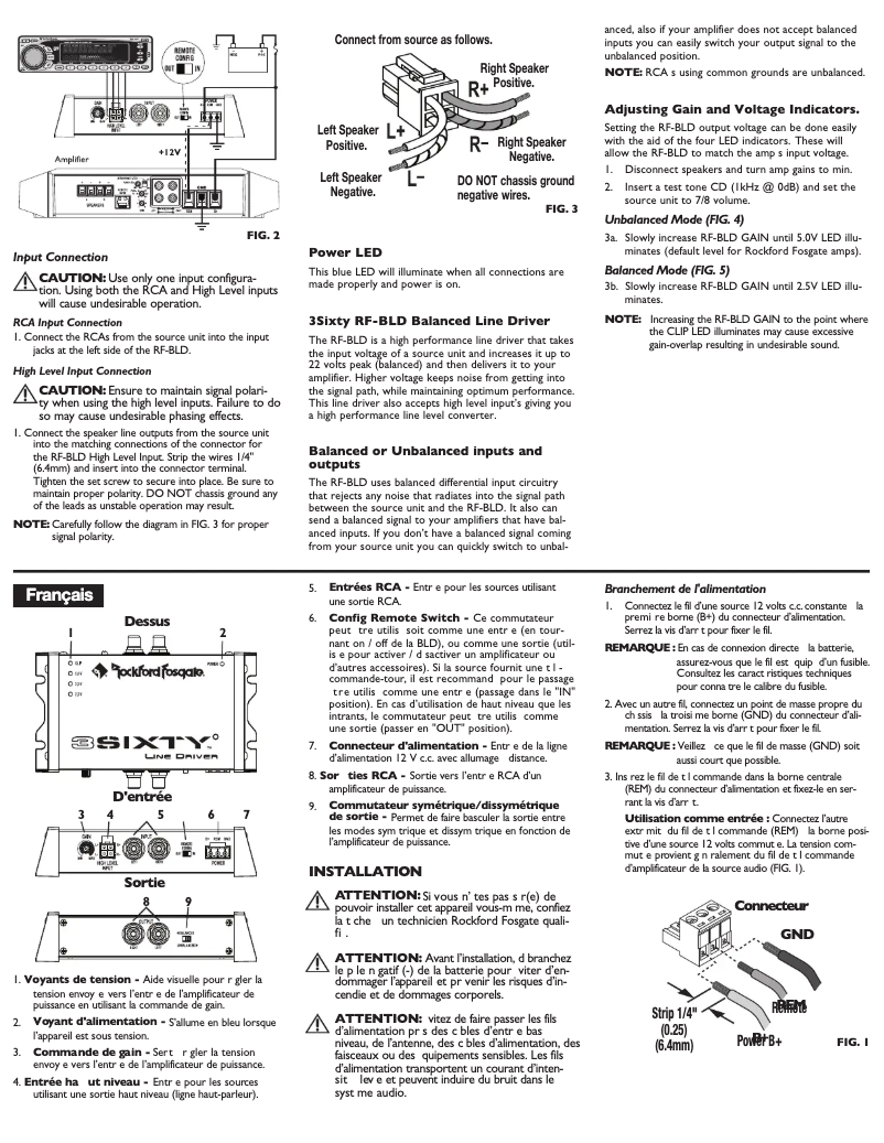 Imagen de la primera página del manual del dispositivo 3Sixty RF-BLD