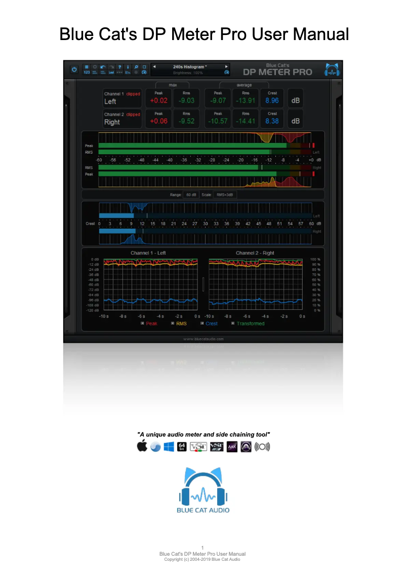 Imagen de la primera página del manual del dispositivo DP Meter Pro