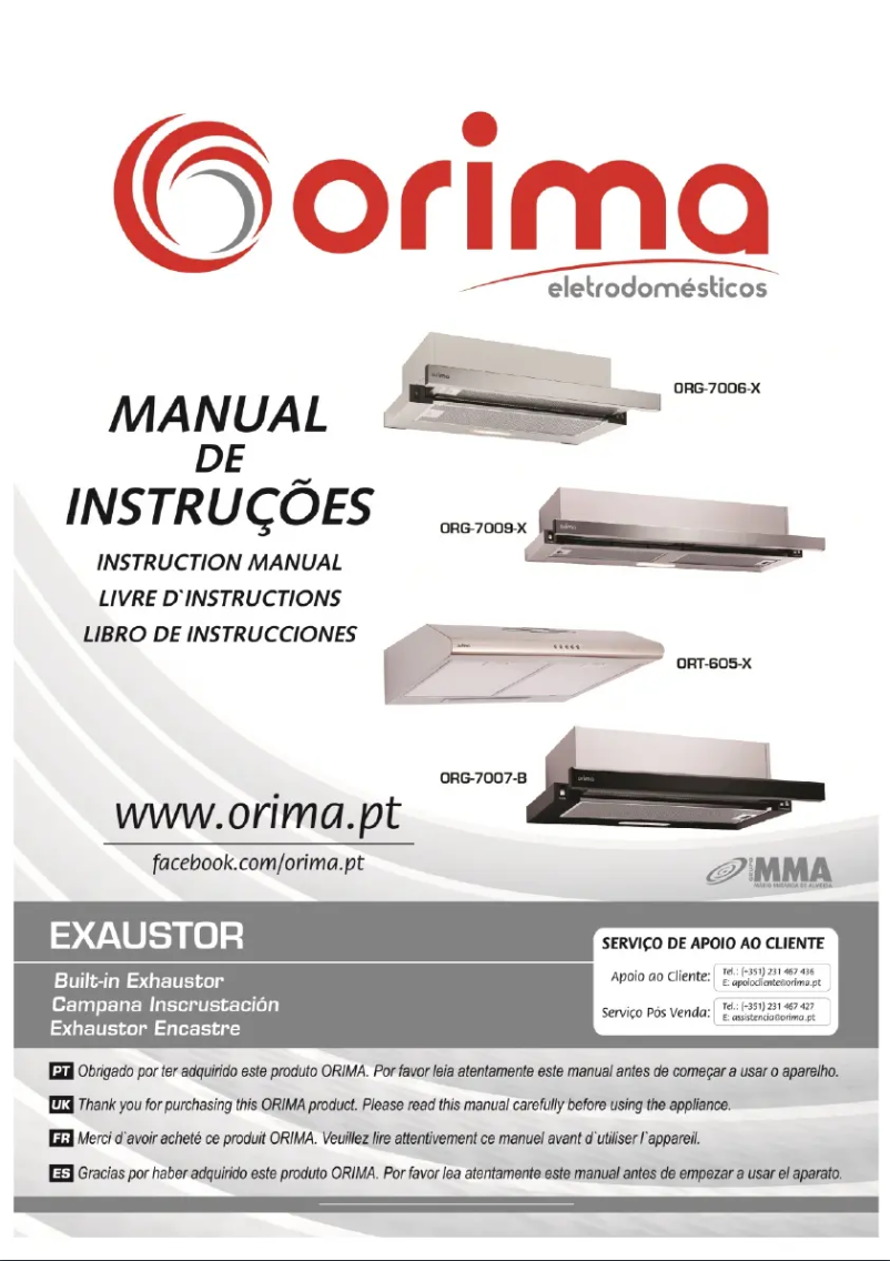 Página 1 del manual Manual de usuario Orima ORG-7007-B