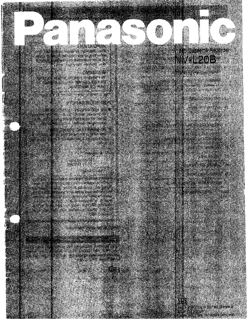 Imagen de la primera página del manual del dispositivo NV-L20B