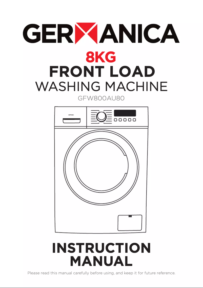 Página 1 del manual Manual de usuario Germanica GFW800AU80