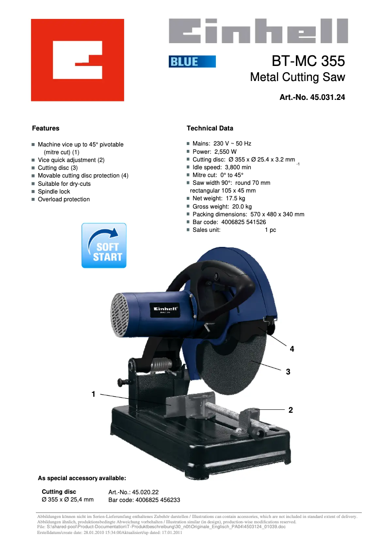 Imagen de la primera página del manual del dispositivo BT-MC 355