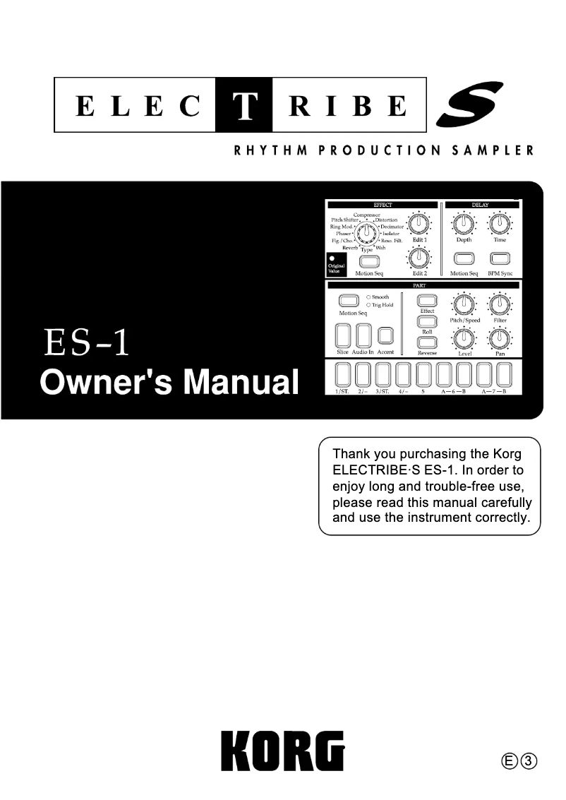 Imagen de la primera página del manual del dispositivo Electribe S