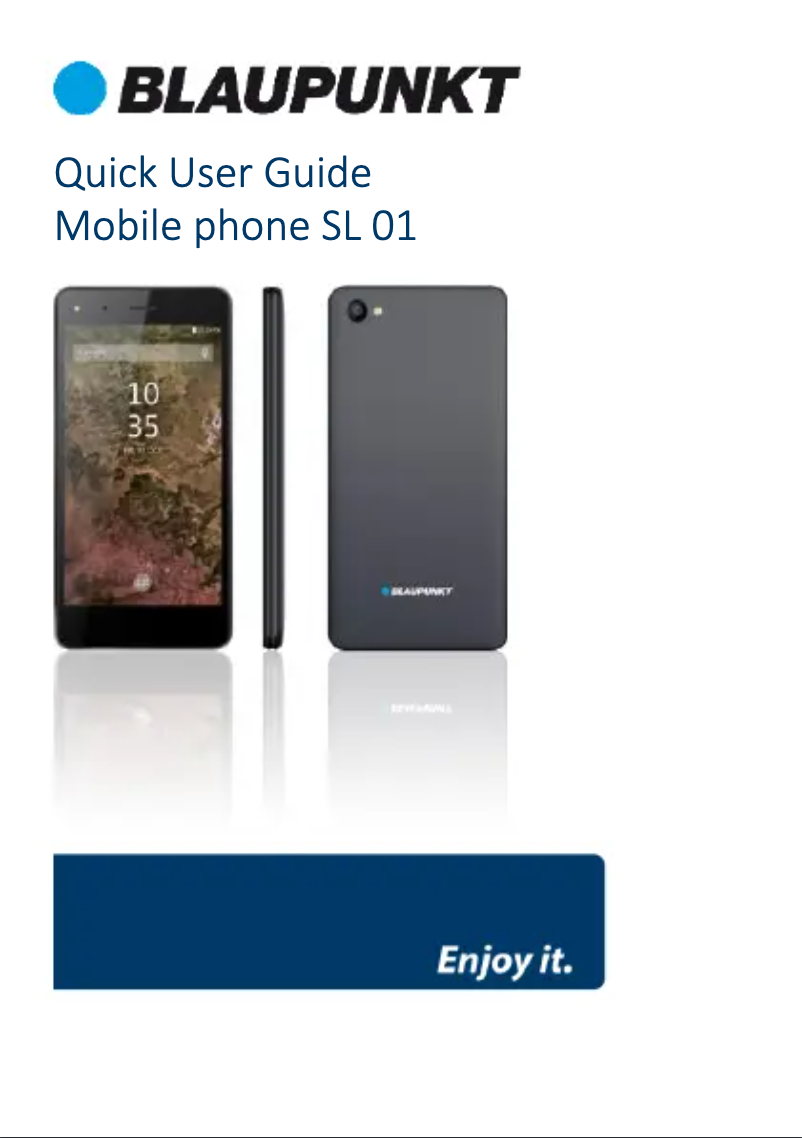 Página 1 del manual Manual de usuario Blaupunkt SL 01