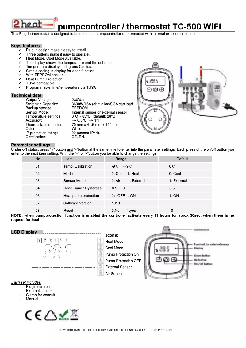 Imagen de la primera página del manual del dispositivo W TC500