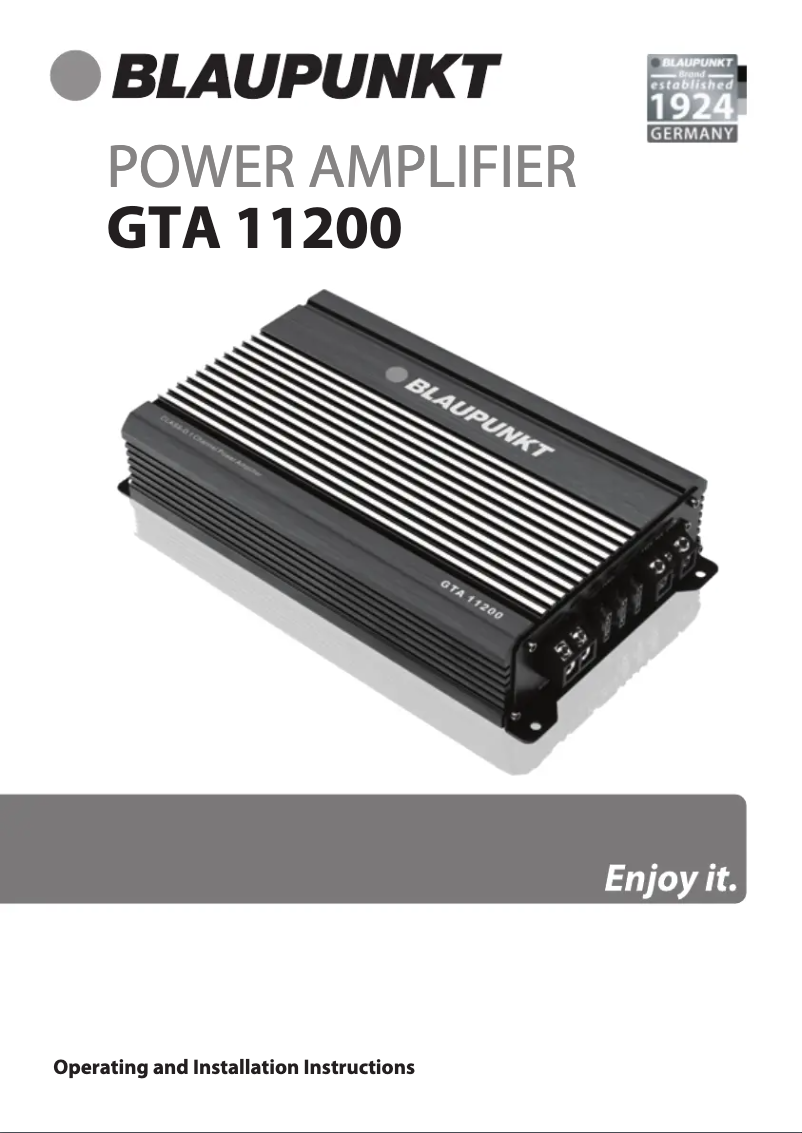 Imagen de la primera página del manual del dispositivo GTA 11200