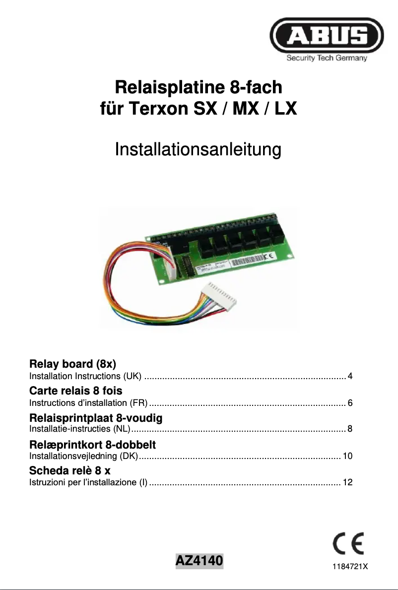 Imagen de la primera página del manual del dispositivo AZ4140