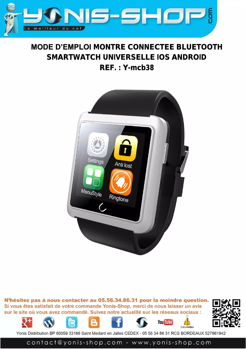 Imagen de la primera página del manual del dispositivo Y-MCB38