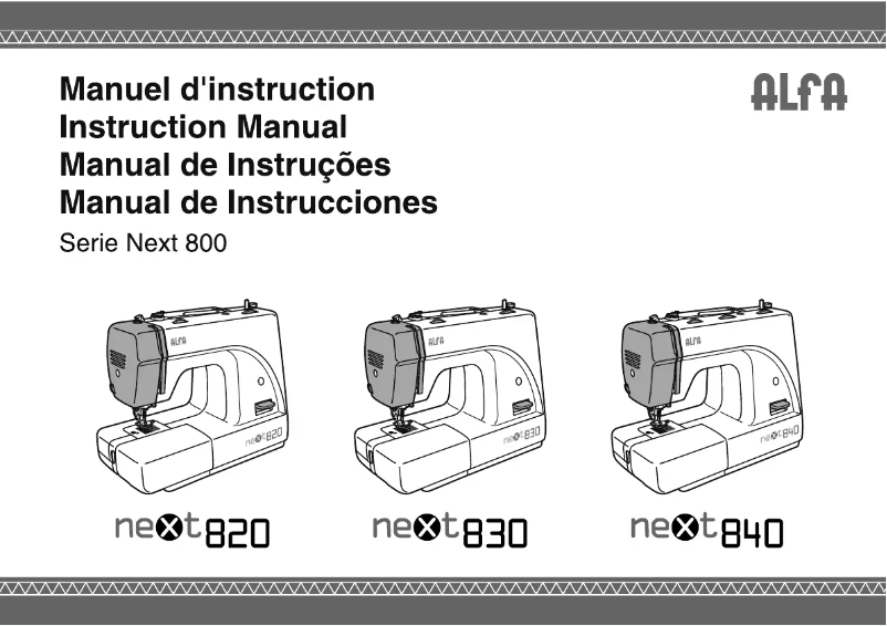 Página 1 del manual Manual de usuario Alfa Next 820