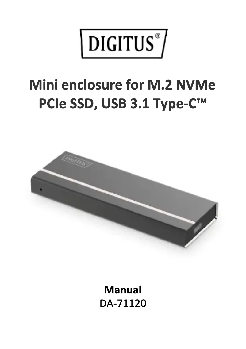 Página 1 del manual Manual de usuario Digitus DA-71120