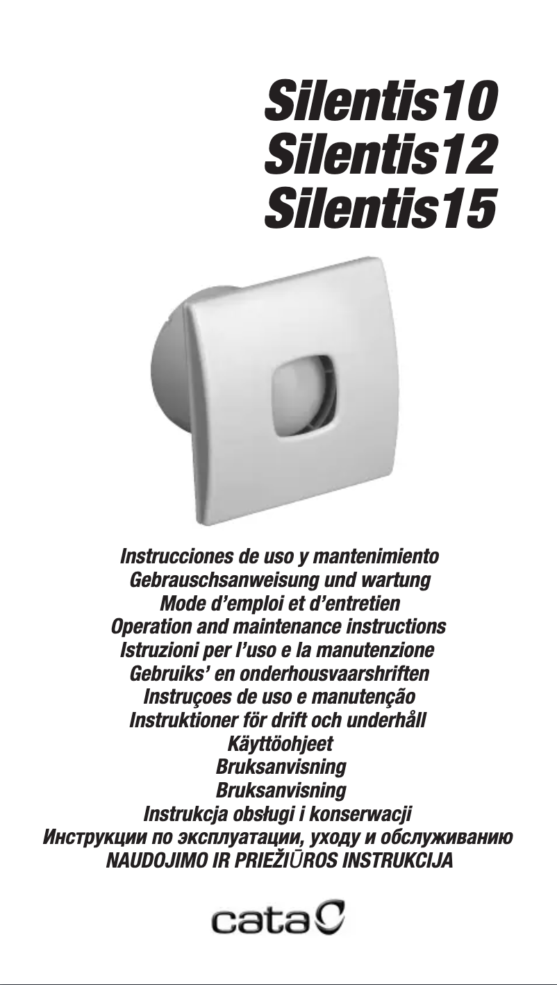 Imagen de la primera página del manual del dispositivo Silentis 12