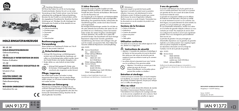 Imagen de la primera página del manual del dispositivo IAN 91372