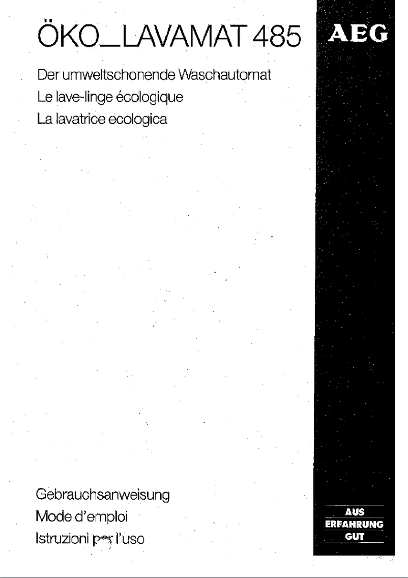 Página 1 del manual Manual de usuario AEG Lavamat 485