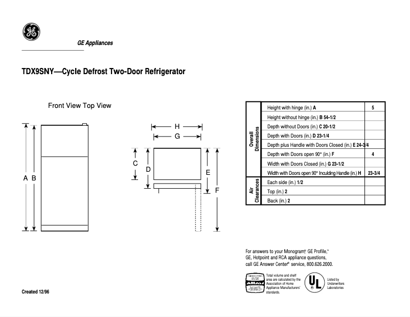 Imagen de la primera página del manual del dispositivo TDX9SNYWH