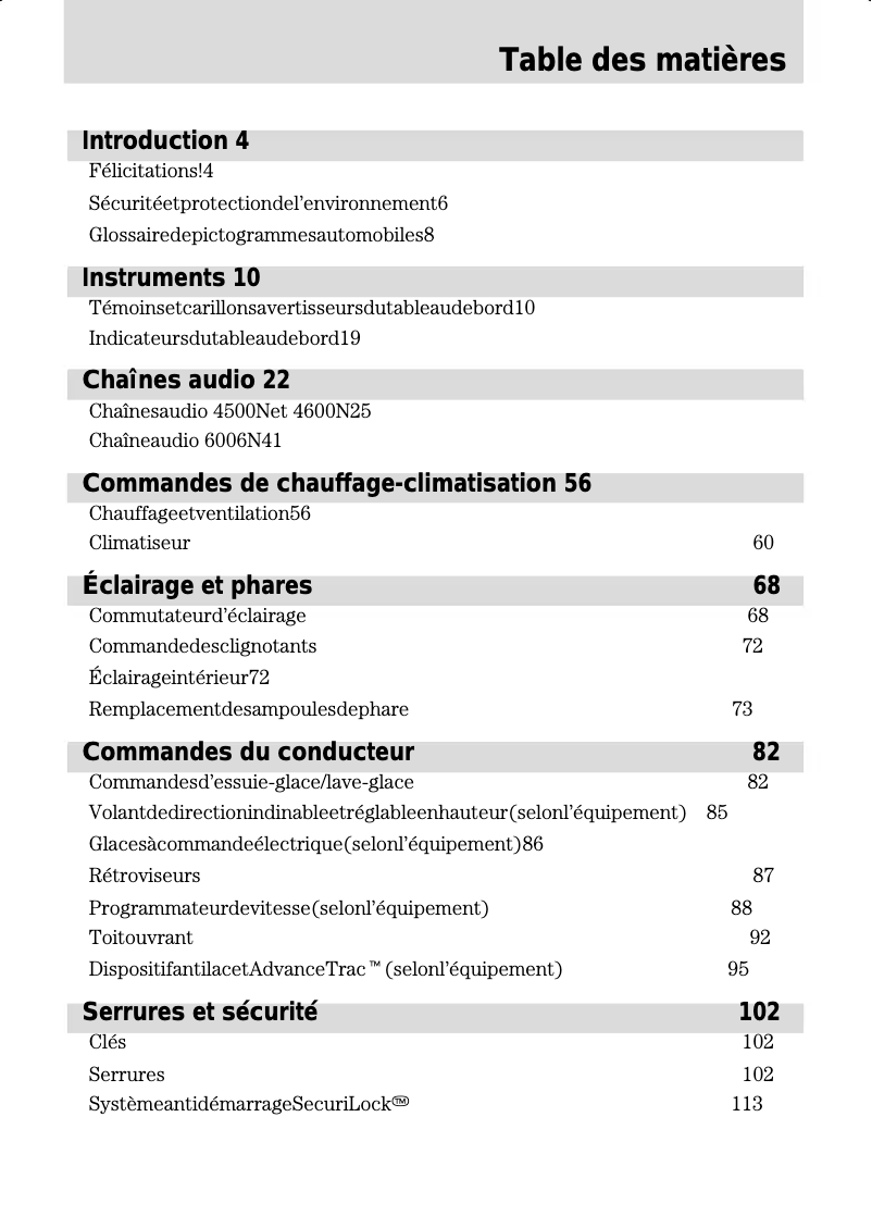 Página 1 del manual Manual de usuario Ford Focus (2002)