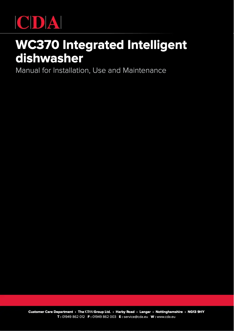 Página 1 del manual Manual de usuario CDA WC370