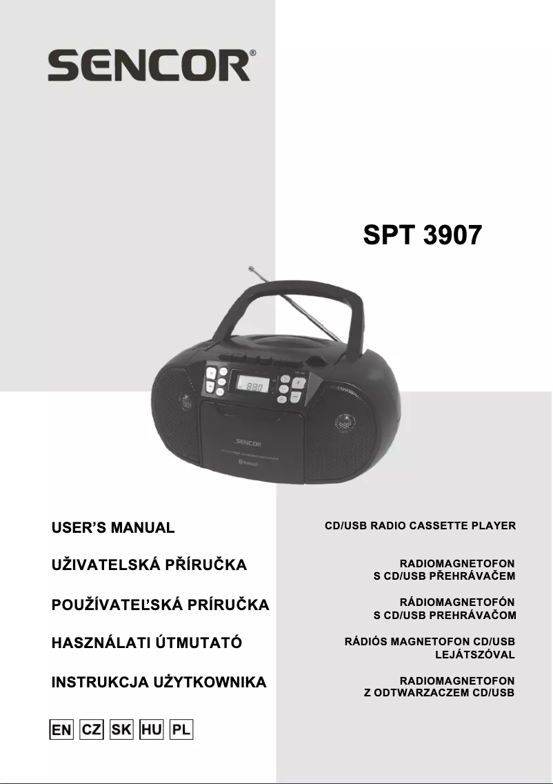 Página 1 del manual Manual de usuario Sencor SPT 3907B