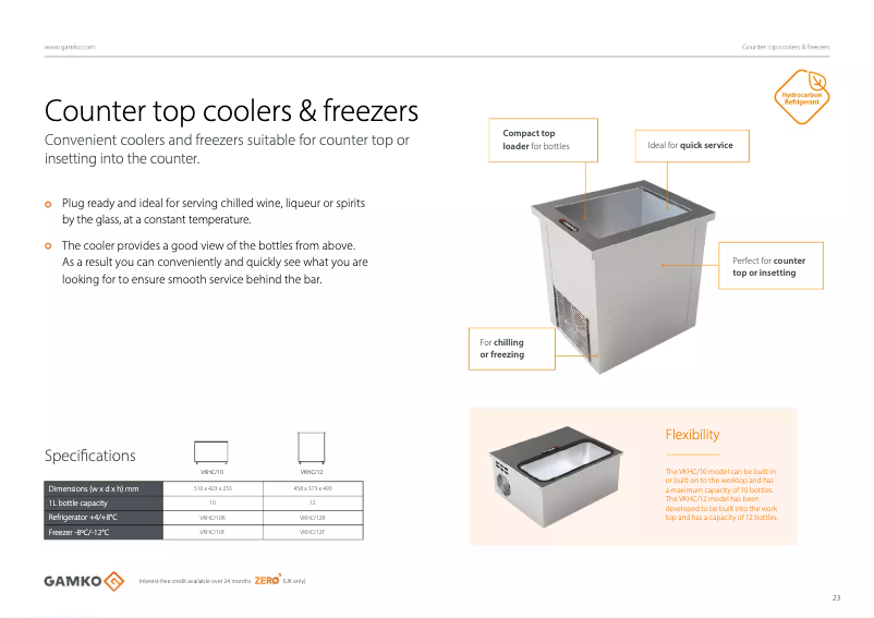 Página 1 del manual Folleto Gamko VKHC/12R