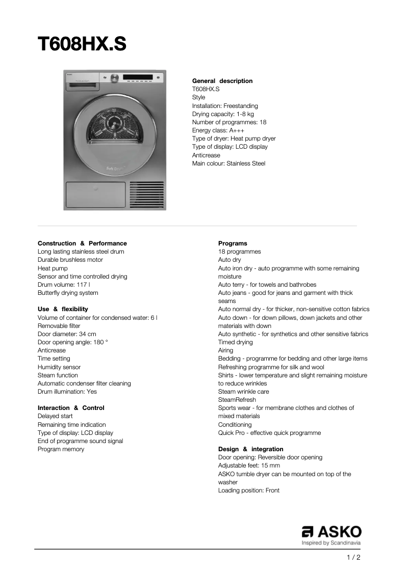 Imagen de la primera página del manual del dispositivo T608HX