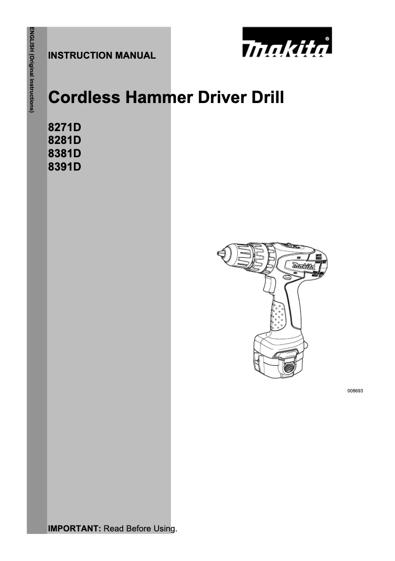 Imagen de la primera página del manual del dispositivo 8391DWAE