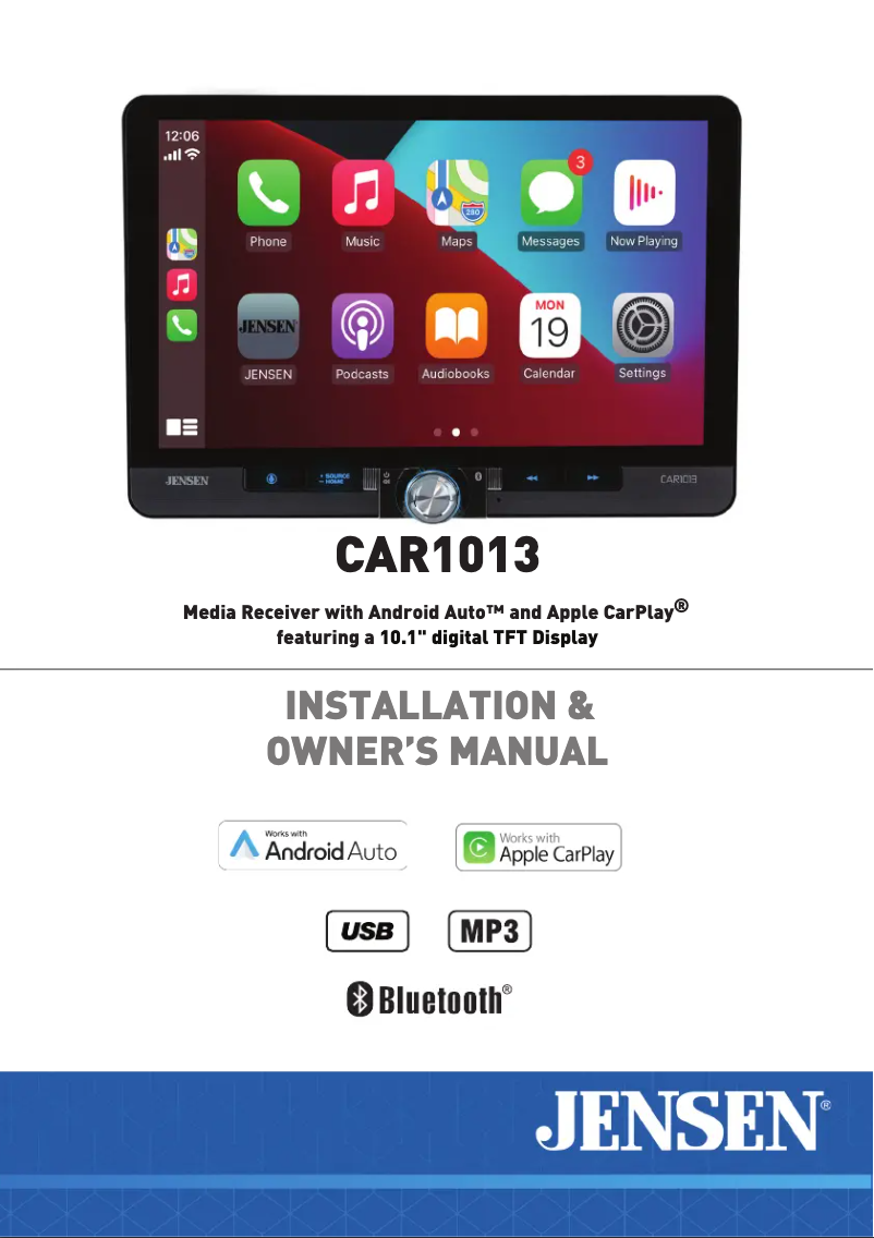 Página 1 del manual Manual de usuario Jensen CAR1013