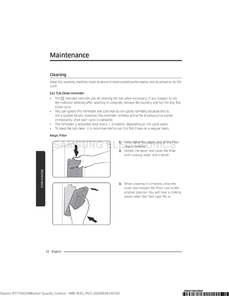 Página 1 del manual Manual de usuario Samsung WA65A4002VS