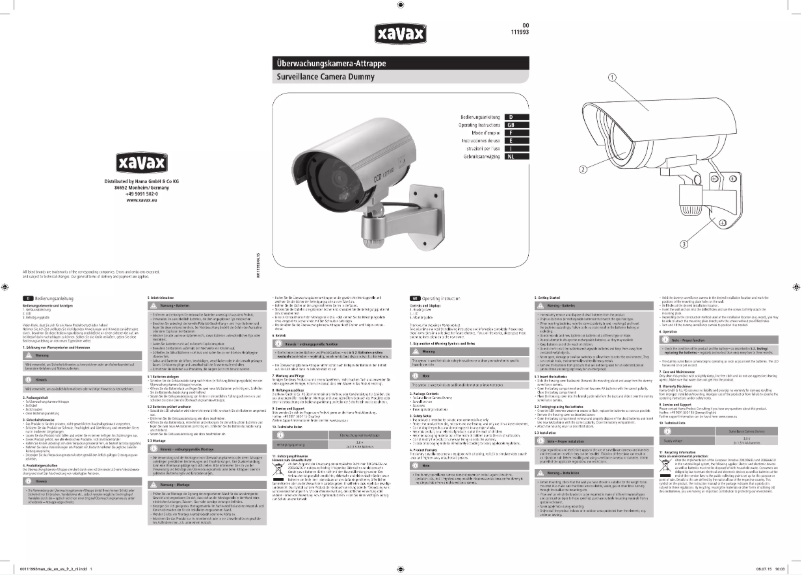 Página 1 del manual Manual de usuario Xavax 00111993