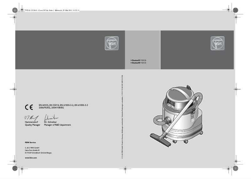 Imagen de la primera página del manual del dispositivo Dustex 40