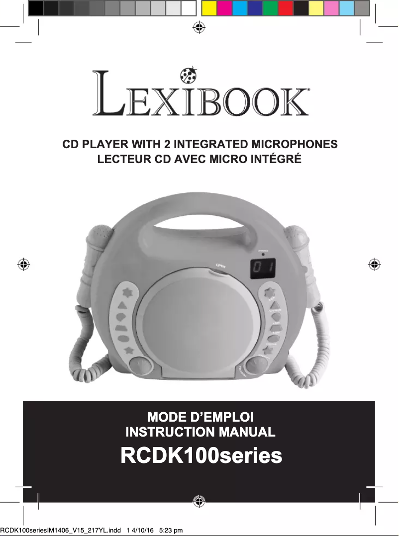 Imagen de la primera página del manual del dispositivo RCDK100PP