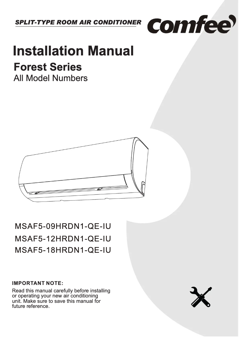 Página 1 del manual Manual de usuario Comfee MSAF5-18HRDN8-QE